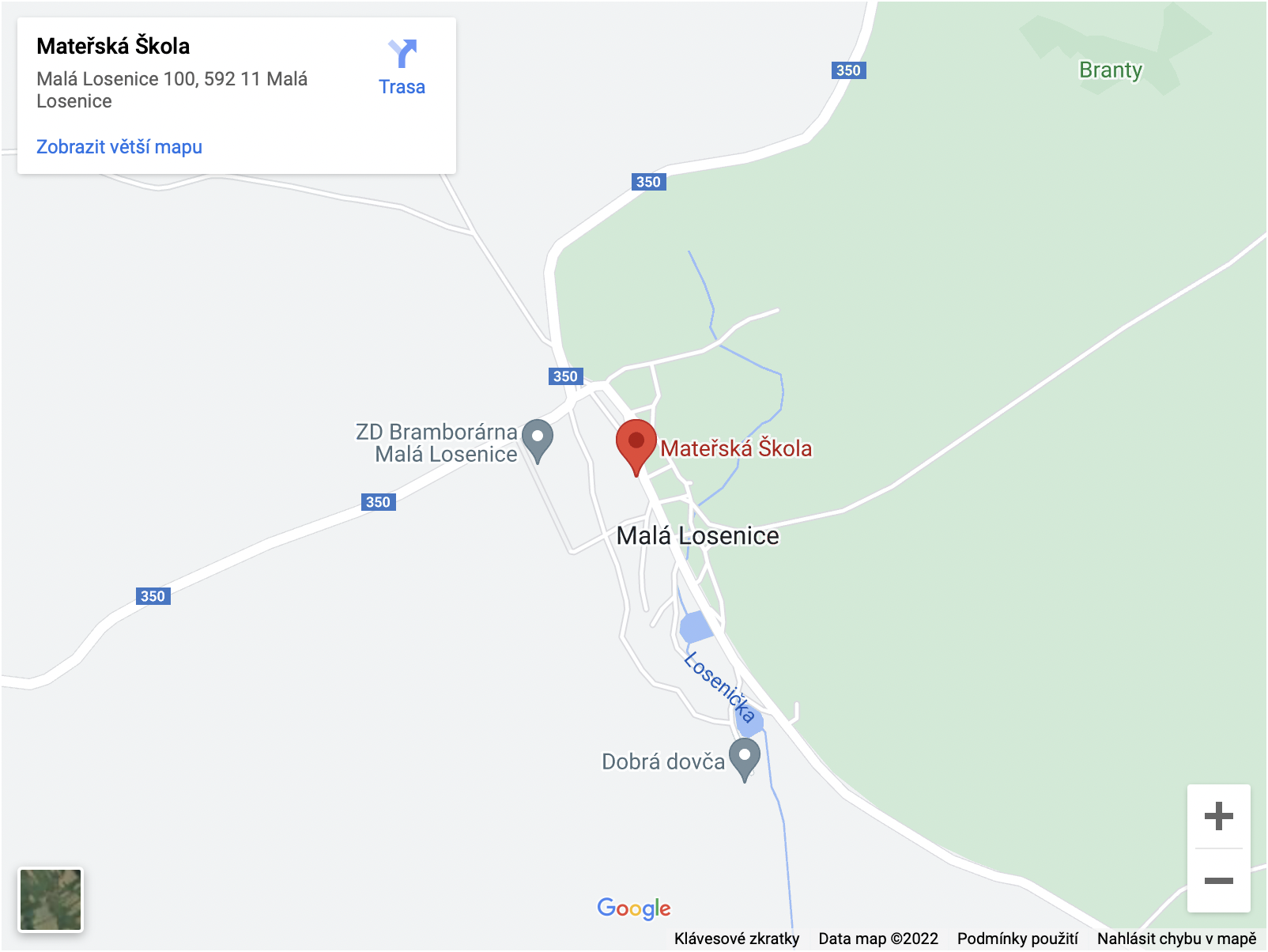 Mapa, kde se školka nachází